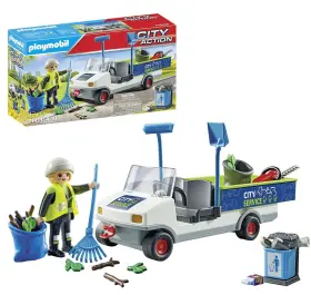 71433 Playmobil City Cleaning Playset With Street Cleaner Vehicle And 42 Accessories
