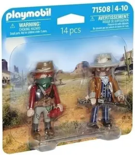 71508 Playmobil Blister Duopack Duo Pack Bandit Dynamite Sheriff Rifle