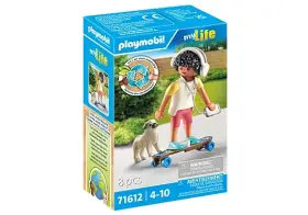 71747 Playmobil 71612 Skateboarder With Dog Mib/new