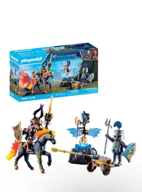 71645 Playmobil Novelmore Guard Of Armor Includes Two Knights Horse Open Box