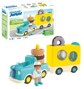 71702 Playmobil Junior Crazy Donut Truck With Stacking And Sorting Feature Edu