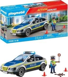 71729 Playmobil Action Heroes Police Patrol Car 24 Pcs Toy Building Kit