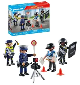 71730 Playmobil Action Heroes Police Figure Set 35 Pcs Toy Building Kit
