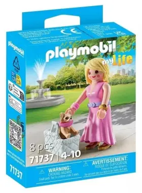 71737 Playmobil My Life Girl With A Chihuahua 8 Pcs Toy Building Kit