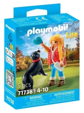71738 Playmobil My Life Woman With Bernese Mountain Dog 5 Pcs Toy Building Kit