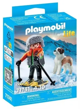 71741 Playmobil My Life Tourist With Saint Bernard 8 Pcs Toy Building Kit