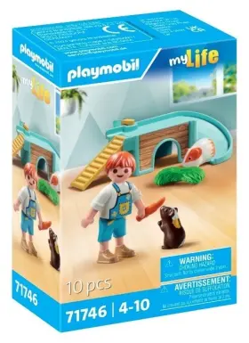 71746 Playmobil My Life Guinea Pig House 10 Pcs Toy Building Kit