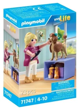 71747 Playmobil My Life Dog Groomer 23 Pcs Toy Building Kit