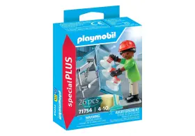 71754 Playmobil Specialplus Glazier Mib/new