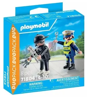 71804 Playmobil Duopack Cop And Robber 8 Pcs Toy Building Kit