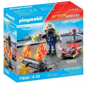 71826 Playmobil Action Heroes Gas Tank Extinguishing 42 Pcs Toy Building Kit