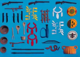 7199 Playmobil Native American Indian Accessories Western Vintage New In Bag