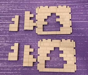 7288 Playmobil Vintage Breakaway Castle Wall Lot 0f 2 Medieval Knight