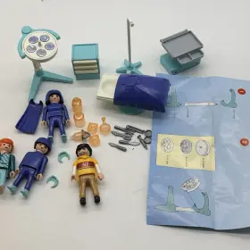 7682 Playmobil Rescue Operating Room Doctor Surgery 100% Complete 2003 W Patient