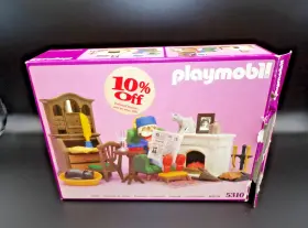 5310 Playmobil 780681983625 #5310 Victorian Mansion Dollhouse Living Room 1990 99.9% Complete