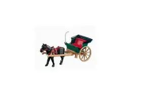 Jsf6 Playmobil 7834 Loose Single-axle Wagon With Horse And Saddle Clst/jsf6 Open Bag