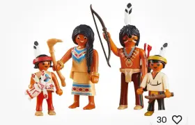 6322 Playmobil 7841 Rare Add On Native American Family New In Sealed Bag