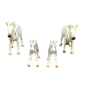 7898 Playmobil Lot Of 2 Set Zebra With Foal Wild Animals Zoo Farm Figures