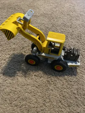 873458 Playmobil Vintage 1985 Multi Loader Bulldozer With Adjustable Front