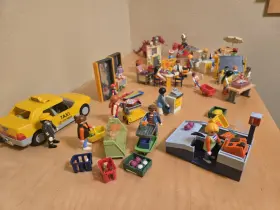 8822 Playmobil Figures Vehicles Accessories Knights Taxi Classroom Dragon Lot