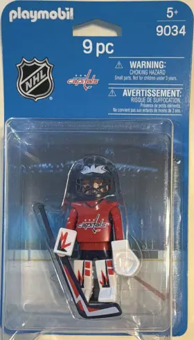 9034 Playmobil Nhl Washington Capitals Goalie 9 Pc Set 2015