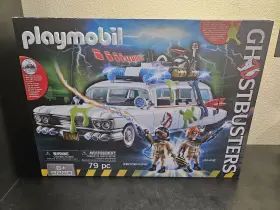 9220 Playmobil Inch Ghostbusters Zeddemore And Janine With Ecto 1 - Used Almost Complete