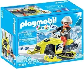 9285 Playmobil Snowmobile Snow Vehicle Winter Ski Travel Family Fun New