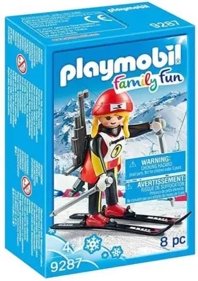 9287 Playmobil Female Biathlete Special Plus Figure Winter Ski Travel Family Fun