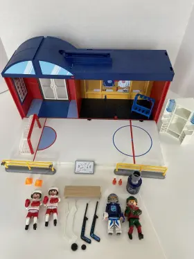 9293 Playmobil Nhl Take Along Ice Arena Playset Incomplete