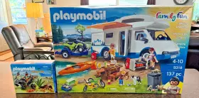 6939 Playmobil 9318 Family Fun Camping Adventure 137 Pc Play Set Complete #6939 Euc