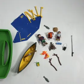 9323 Playmobil Camping Adventure Canoe Carry Case Action Figure Incomplete -1