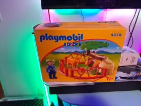 9378 Playmobil 123 1 2 3 - Lion Zoo Enclosure Animals Brand New