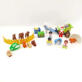 9391 Playmobil 123 Christmas In The Forest #9391 Advent Animals Santa Sleigh Read
