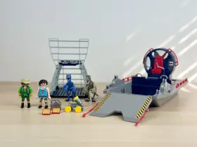 9433 Playmobil Enemy Airboat With Raptor Building Set