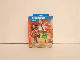 9442 Playmobil 2018 Special Plus #9442 Neanderthal Sabertooth Tiger Building Set Mip