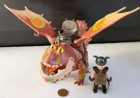 9460 Playmobil How To Train Your Dragon Fishlegs And Meatlug Figures #9460 Exc. Cond