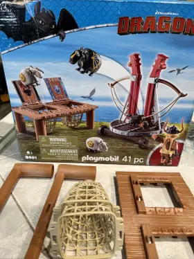 9461 Playmobil Dreamworks Dragons Racing Gobber The Belch Damaged Box