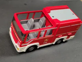 9464 Playmobil Fire Engine Vehicle Opening Cargo Compartments Missing Cab Roof