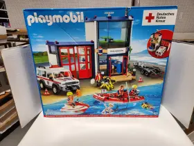 9533 Playmobil Drk Rescue Guard Red Cross Mega W Underwater Motor 2018 New Rare