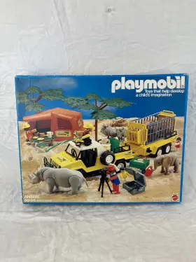 9768 Playmobil Animal Series Safari Scene Expedition 50 Pieces With Box