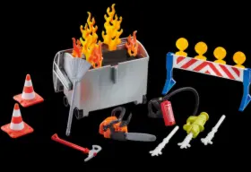 9804 Playmobil Fire Accessories Dumpster Brigade New Add-on Package 2018