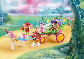 9823 Playmobil Children Fairies With Unicorn Carriage Fairy Magic Castle New