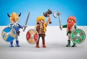 9893 Playmobil Three Vikings Warriors New Add On Item Castle