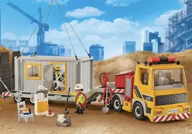 9898 Playmobil Action Heroes Flatbed Truck With Container New Boxed
