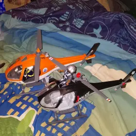Ax-439 Playmobil Police Rescue Helicopter Toy Set With Figures Ax 439 Ages 4-7 Years