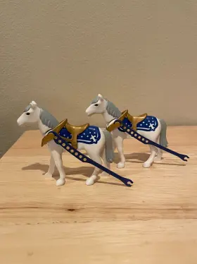 From-4258 Playmobil 4258 Royal Wedding Carriage - Replacement Horses Set Of 2