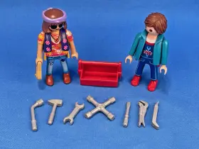K70025k Playmobil K70025b Series 15 Figures - Hippy And Handyman With Tools A