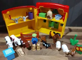 P6962 Playmobil 1.2.3. #6962 My Take Along Farm With Extras
