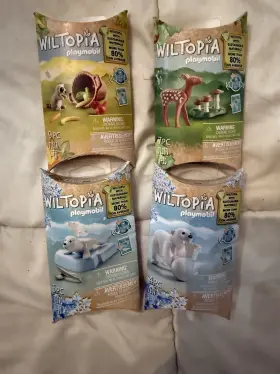 P71066 Playmobil #71066 Wiltopia Raccoon New Polar Bear Deer And Seal