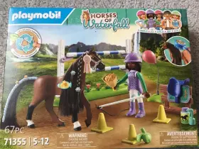 P71355 Playmobil #71355 Horses Of Waterfall Jumping Arena With Zoe And Blaze New